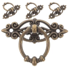 4 Pcs Cabinet Door Handle Furniture Hardware Antique Drawer Handles