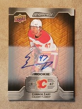Connor Zary 2023-24 Engrained Rookie Oak Auto #159 Calgary Flames