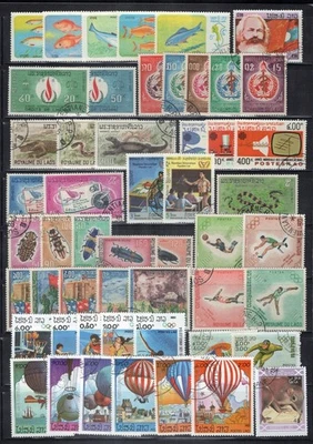 Laos Collection Used/CTO Insects Reptiles Fish Sports Olympics ZAYIX - Image 1 of 3