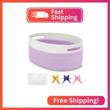 BOSROTY Small Woven Basket with Gift Bags and Ribbons, Empty Baby Gift Baskets f