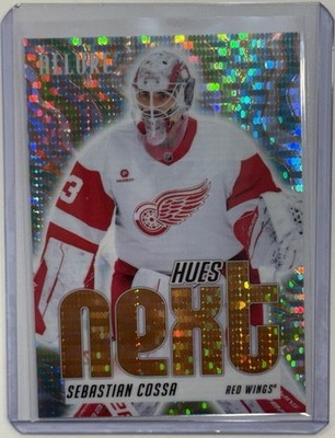 2025-26 Allure Hues Next Orange Spectrum Sebastian Cossa /299 Detroit Red Wings