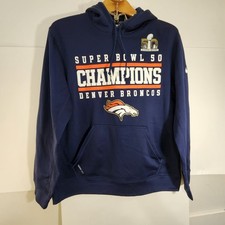 DENVER BRONCOS SUPER BOWL 50 CHAMPIONS HOODIE Men's Medium
