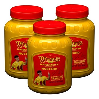Weber s Original Horseradish Mustard, 16 oz (Pack of 3) | Buffalo s Iconic Mu...