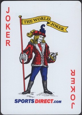Playing Cards JOKER Single Wide Card Old ** SPORTS DIRECT ADVERTISING **  177
