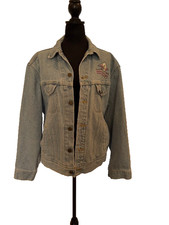 Vintage Lee Riders Denim Jacket Women's Large Light Wash Biker Trucker