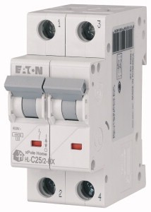 HN-C25/2 OVERCURRENT CIRCUIT BREAKER C 25A 2P 2M 6KA 194873