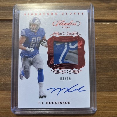 2019 Panini Flawless Rookie Signature Gloves Auto #SG-TJ T.J. Hockenson 03/15