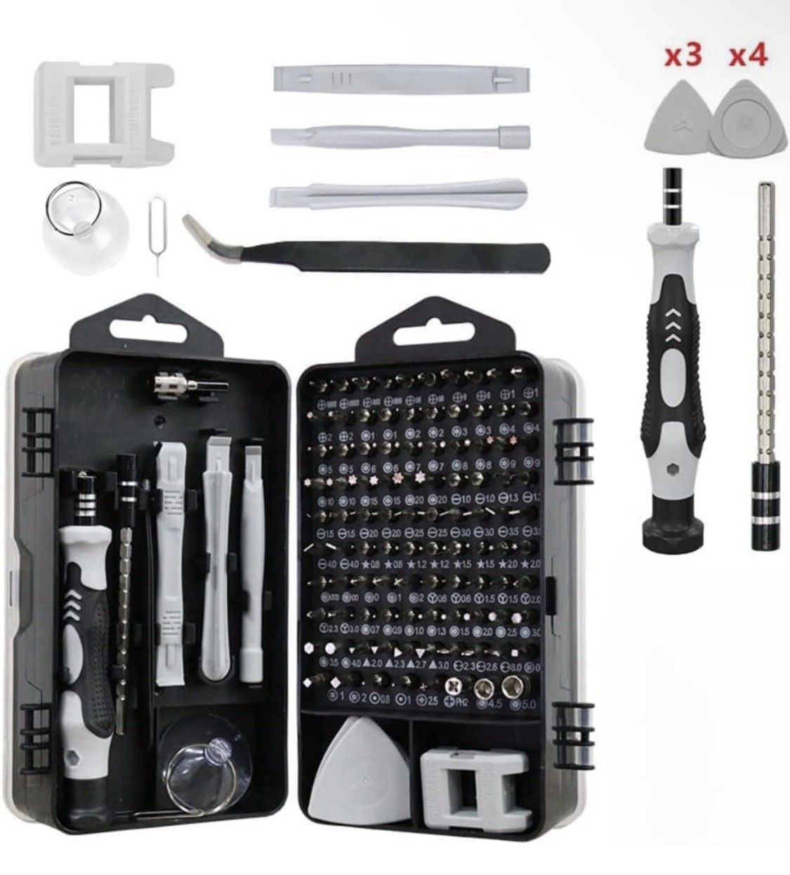 115 in 1 Precision Screwdriver Set Acssart Magnetic Bit Computer Repair Tool Kit