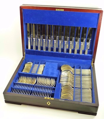 MAPPIN & WEBB Sterling Silver Cutlery - ATHENIAN - 90 Piece 