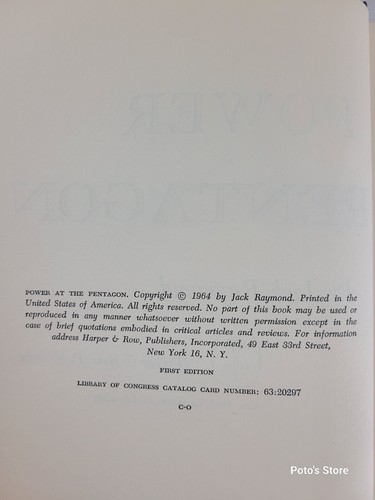 POWER AT THE PENTAGON By JACK RAYMOND FIRST EDITION 1964 Hardcover Dust Jacket - Picture 5 of 7