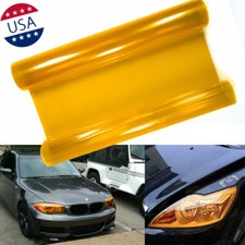 12" x 48" Glossy Orange Tint Vinyl Wrap Sheet Film For Headlights Fog Tail Light