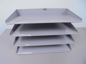 Horizontal File Organizer 4 Shelf  15" Wide x 8-1/2" Deep x 9-1/2" High