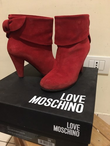 Stivaletti Love Moschino n. 36 camoscio rosso | eBay