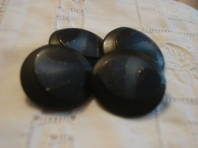 Bouton Ancien Gris à Paillettes - Mercerie Vintage - Lot De 1 à 10 Pièces - Occasion