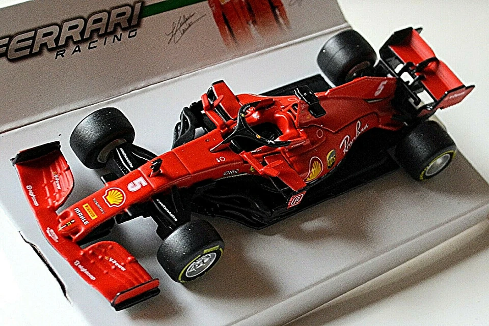 Ferrari SF1000 #5 S.Vettel Austria Gp 2020 Austria Mattrot Rosso 1.43 Bburago - Immagine 4 di 4