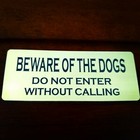 BEWARE OF THE DOGS SIGN GATE DOOR SIGN WARNING DO NOT ENTER 130 x 40mm