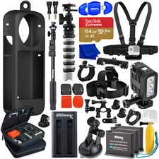 3 Battery Accessory Bundle for Insta360 ONE X3 Pocket Action Camera