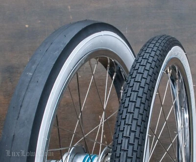 LUXLOW 20" Whitewall Stingray Bike TIRES S-7 Brick & S-2 A Slik Vintage Schwinn Bicycle