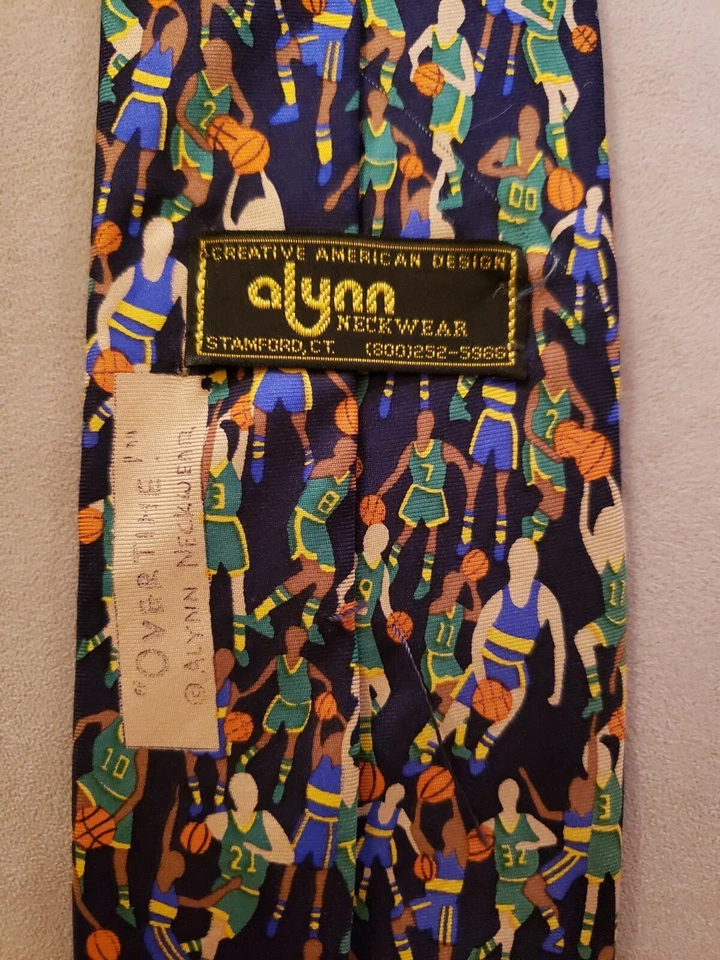 Basketball Silk Tie / Necktie by Alynn Neckwear Titled "Overtime" - Image 3 of 3