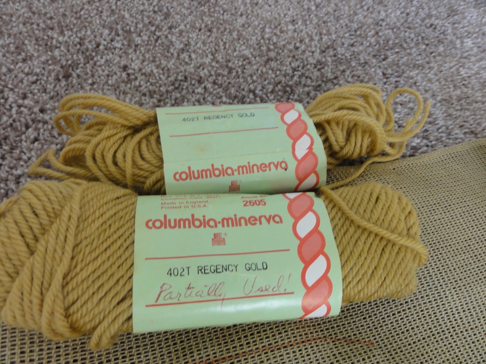 2 VINTAGE UNFINISHED NEEDLEPOINT CHAIR COVERS PREFILLED FLORAL + 48.5