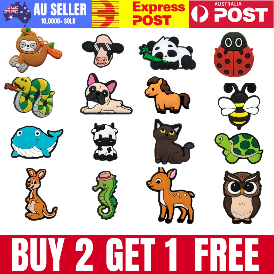Cute Animals Kids For Crocs & Jibbitz Shoe Charm Badge