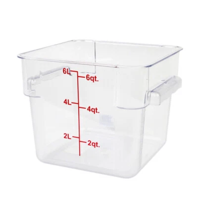 Polycarbonate Square Food Storage Container (LIDS AND CONTAINER SOLD SEPARATELY)