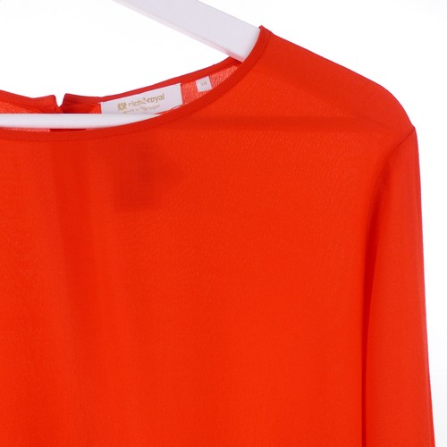 RICH&ROYAL Bluse Rücken Knopfleiste Rot Gr. 38 - Bild 2 von 3