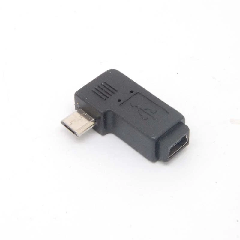 90 Degree left Angle Adapter micro USB Type A B male to mini USB feMale Charger - Image 4 of 4