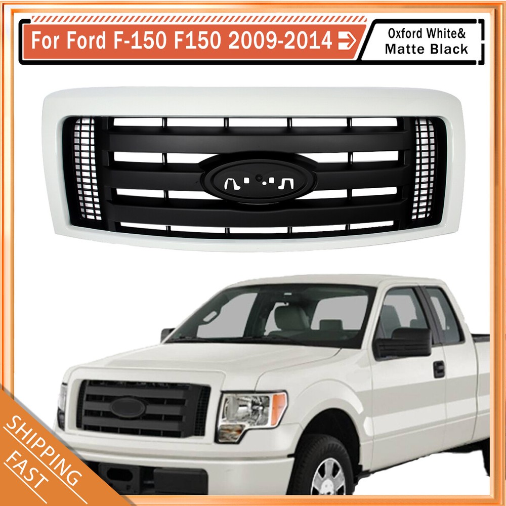 Ford F-150 2009-2014 Oxford White Upper Grille Hood Guard for XL XLT Models