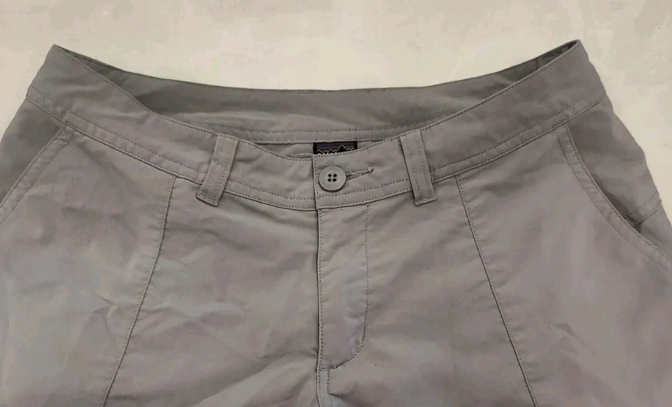 Pantalones Cortos Patagonia Para Mujer Talla 2 Gris Elastizados Todo Uso 10" Chino Excelente Foto 3 de 4
