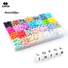 Round Loose Beads -9MM Silicone DIY Necklace Bead BPA Free Accessory 100PCS/Lot