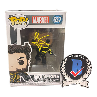 HUGH JACKMAN SIGNED AUTOGRAPH FUNKO POP 637 LOGAN BECKETT BAS