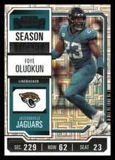 2023 Panini Contenders #46 Foye Oluokun Season Ticket Retail *Mythic Relics*