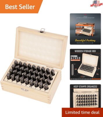 Compact 36-Piece Letter & Number Punch Set - Ideal for Jewelry and Wood Projects