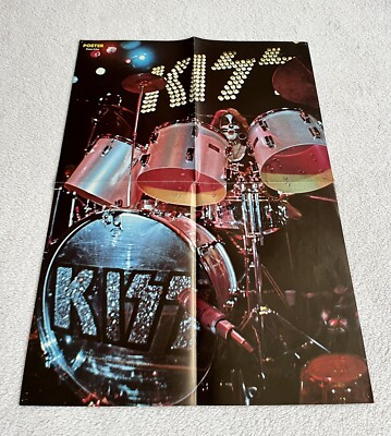 KISS 1976 Peter Criss Destroyer Swedish Poster Music Magazine