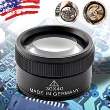 40X30 Magnifying Loop Loupe Jewelry Eye Glass Jewelers Magnifier Pocket US