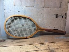 Vintage E. Kent wooden tennis racket, Pawtucket, RI, 12.5oz Rare 1920s Antique
