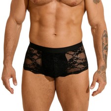 See Through Man Lace Underwear Mans Briefs Boxer Shorts Underpants Boxer Briefs