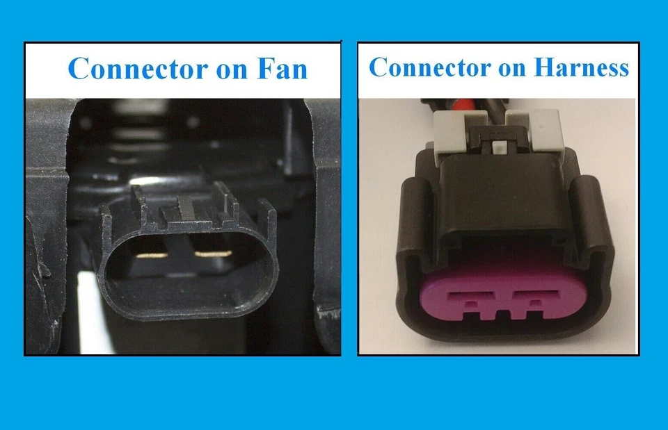 Arnés de ventilador de refrigeración doble Silverado Sierra GM + ventiladores coleta 05-12 Chevy LS1 LSX Foto 3 de 4