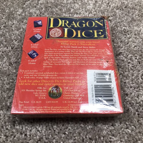TSR Dragon Dice Game Kicker Pack 2: Firewalkers BRAND NEW SEALED Vintage 1996 - Picture 2 of 3