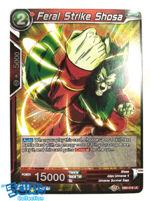 Dragon Ball Super TCG Feral Strike Shosa DB2-016 UC foil  Divine Multiverse