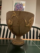 ORejudo großer Alt Relief Alabaster Tontopf