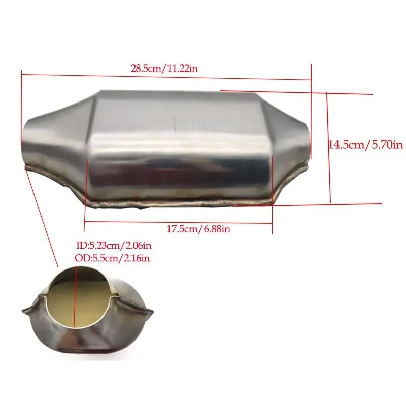 2" Universal High Flow Catalytic Converter Stainless Steel Weld-on Heat Shield - Image 3 of 4