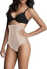 Maidenform Ultra Firm High-Waist Brief Shaper Shapewear Beige L XL 2XL