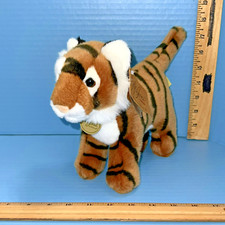 Miyoni Aurora Bengal Tiger 9" Plush Toy Zoo Cat Stuffed Animal Neck Hang Tag