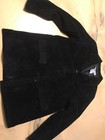 Jessica Holbrook Size Medium Jacket Leather Suede Black