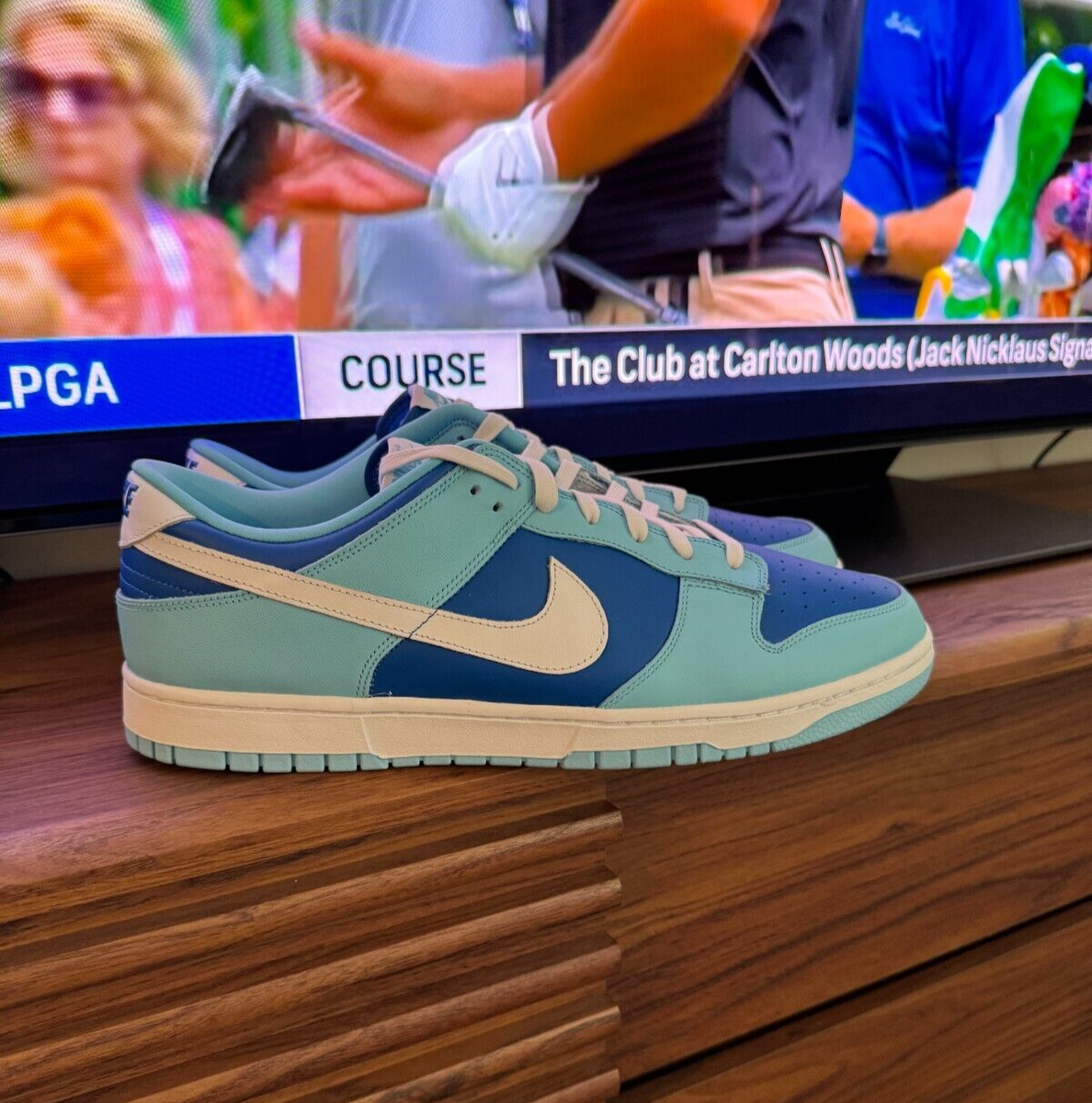 Size 15 - Nike Dunk Low Retro QS Argon DEAD STOCK Brand New  display picture 1