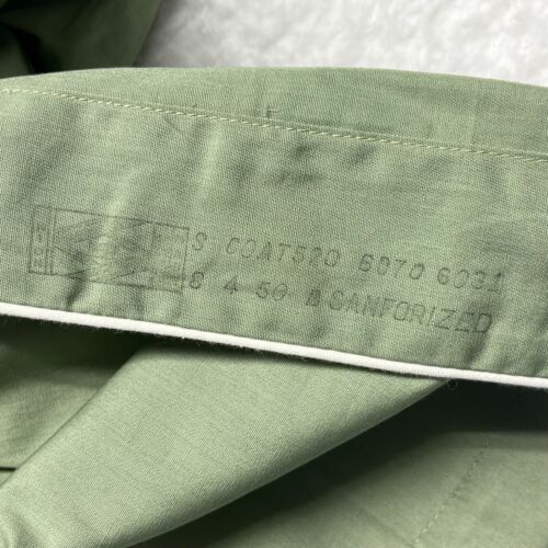 1960s Vintage Sleep Coat Men Medium Pima Cotton Belted Green USA Excello Robe - Picture 6 of 9