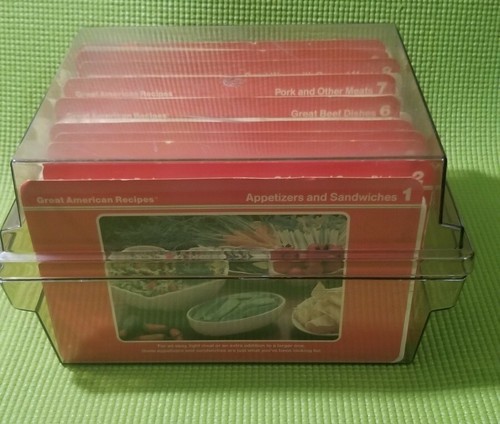 Vintage GREAT AMERICAN RECIPE Card Library Index Lot of 745 Recipes 1989 w/Case