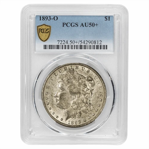 1893O Morgan Silver Dollar $1 PCGS AU 50+